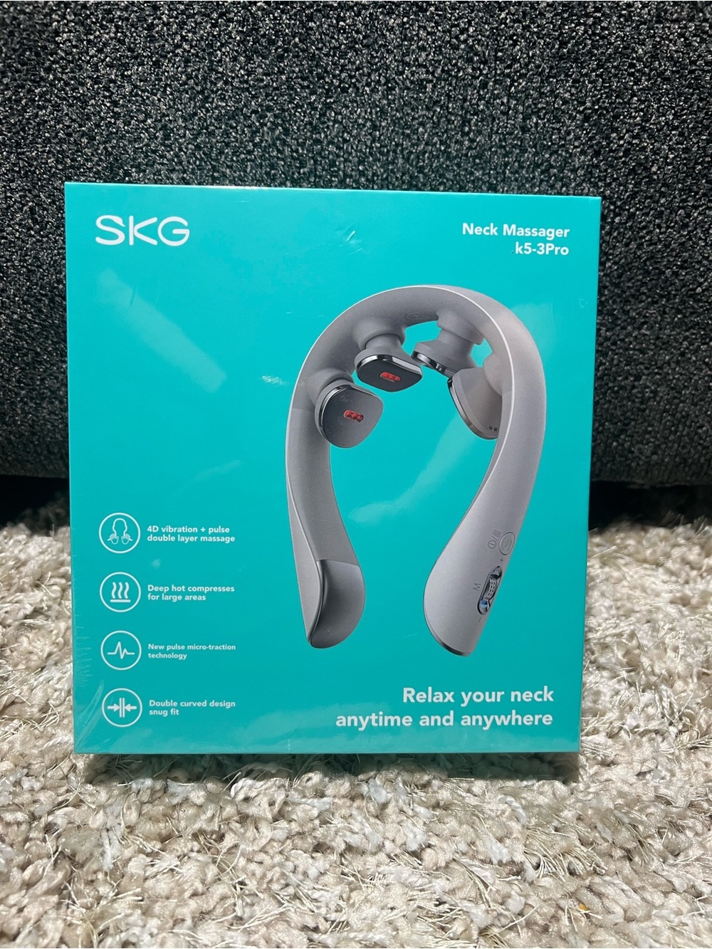 Gray Neck Massager k5-3Pro - Relaxing Neck Therapy